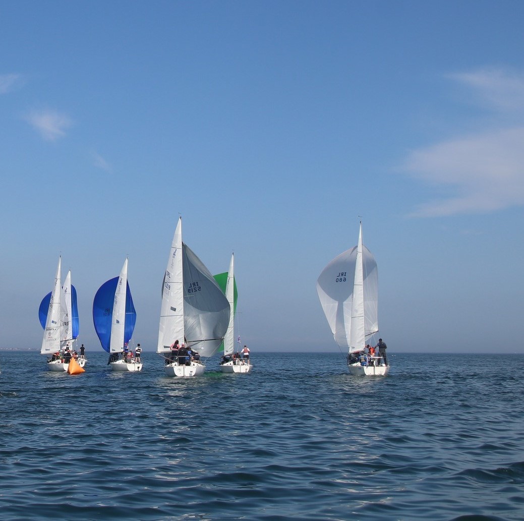 downwind leg, spinnaker. Copyright - M. Fay