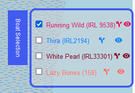 SailCompanion Boat Selection Overlay